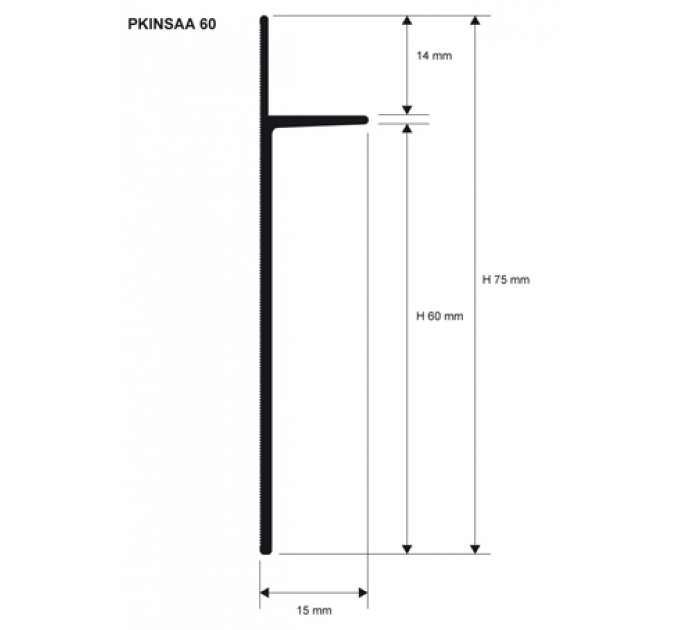 Плинтус алюминиевый PROSKIRTING INS