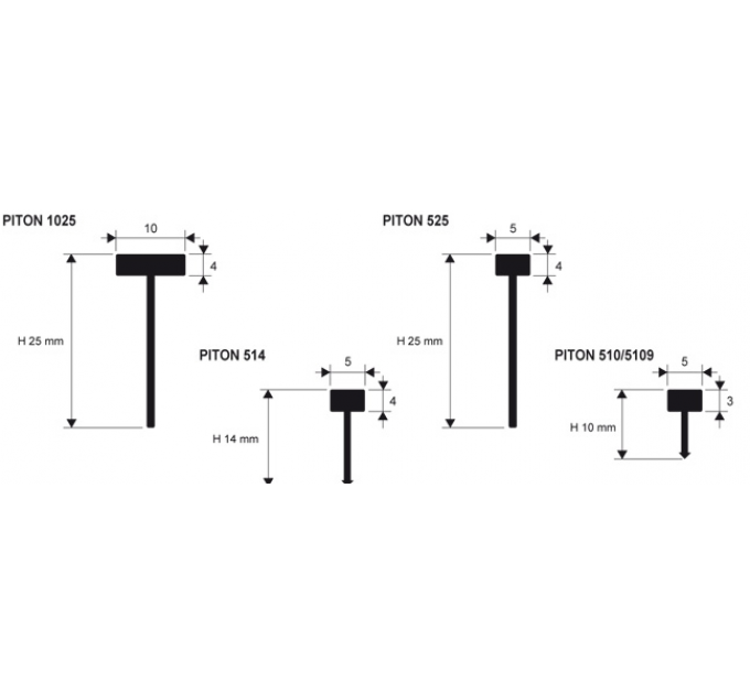 Профиль из хромированной латуни Progress Profiles PITON