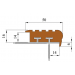 Закладной алюминиевый профиль против скольжения УШ-50 мм