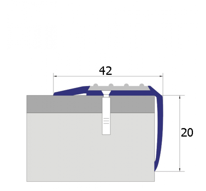 Профиль противоскользящий Евроступень АУ-42