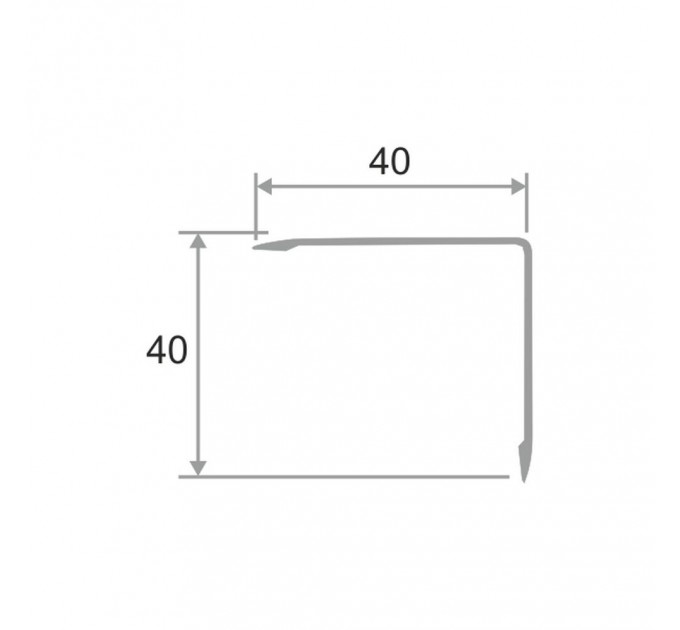 Уголок алюминиевый ПН 40х40