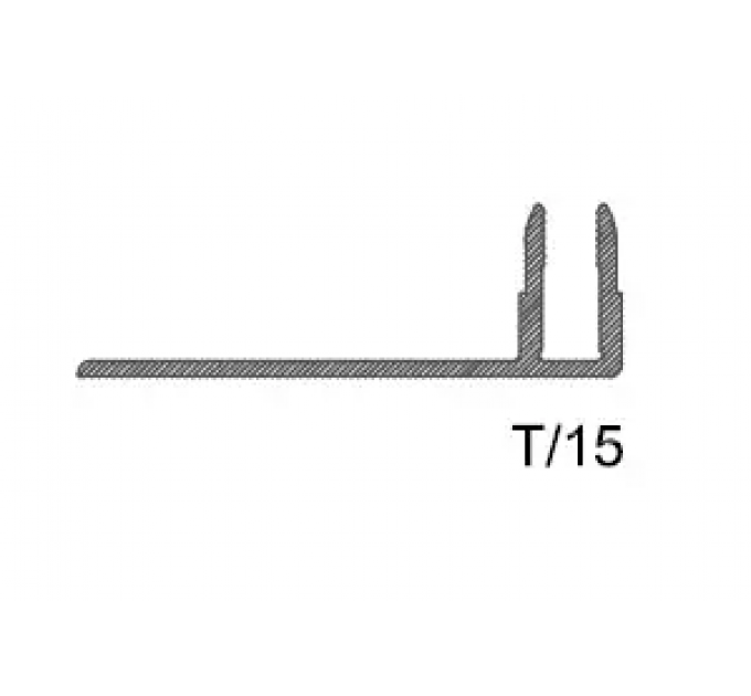 База алюминиевая для Т-образного профиля П 15