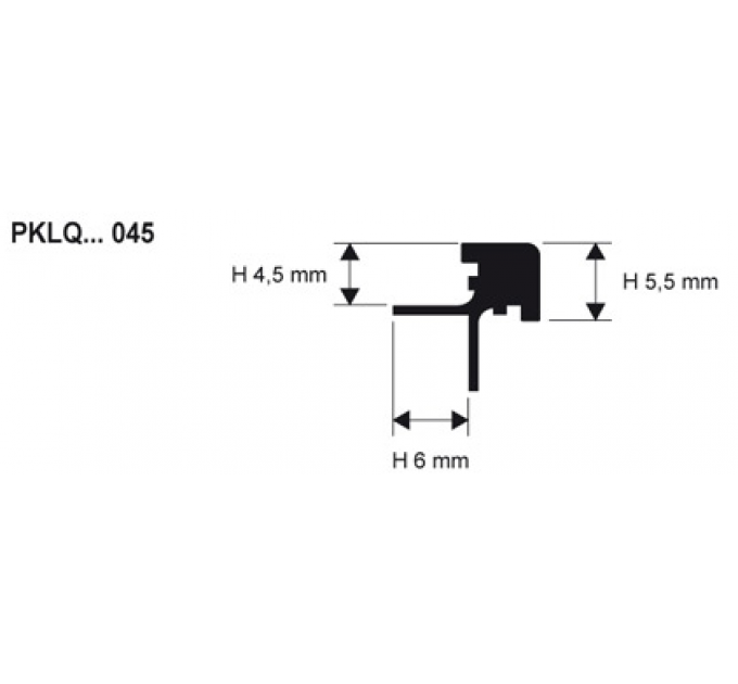 Алюминиевая анодированная раскладка PKLQ 045