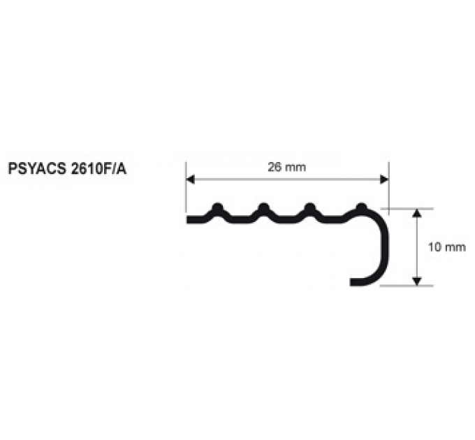 Порог из нержавеющей стали PSYACS 2610