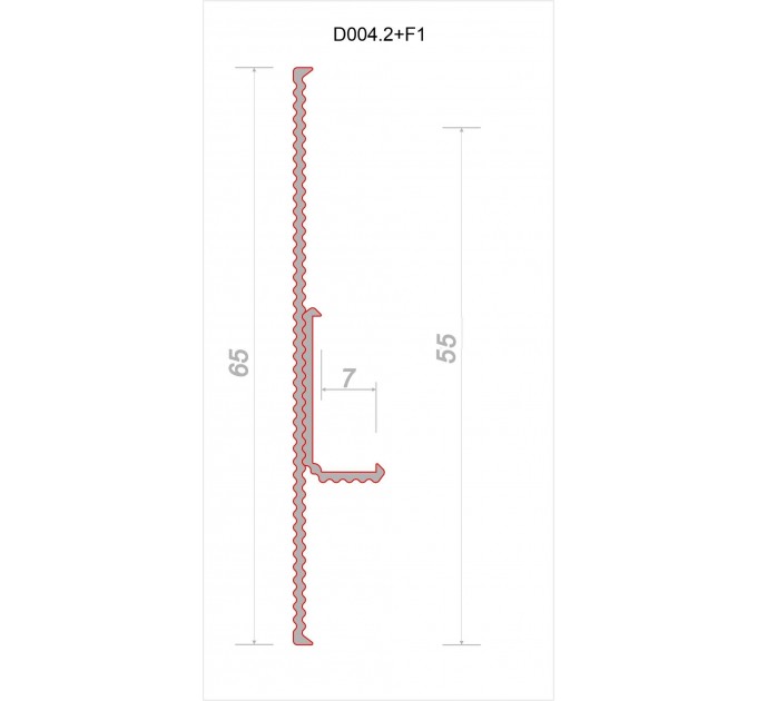 Теневой профиль под подсветку Decaro D004.2A Чёрный