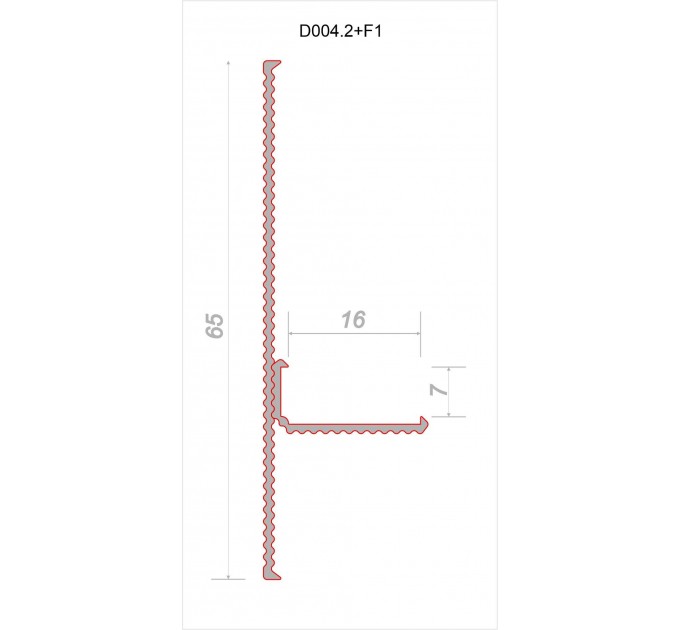 Теневой профиль под подсветку Decaro D004.2A Чёрный